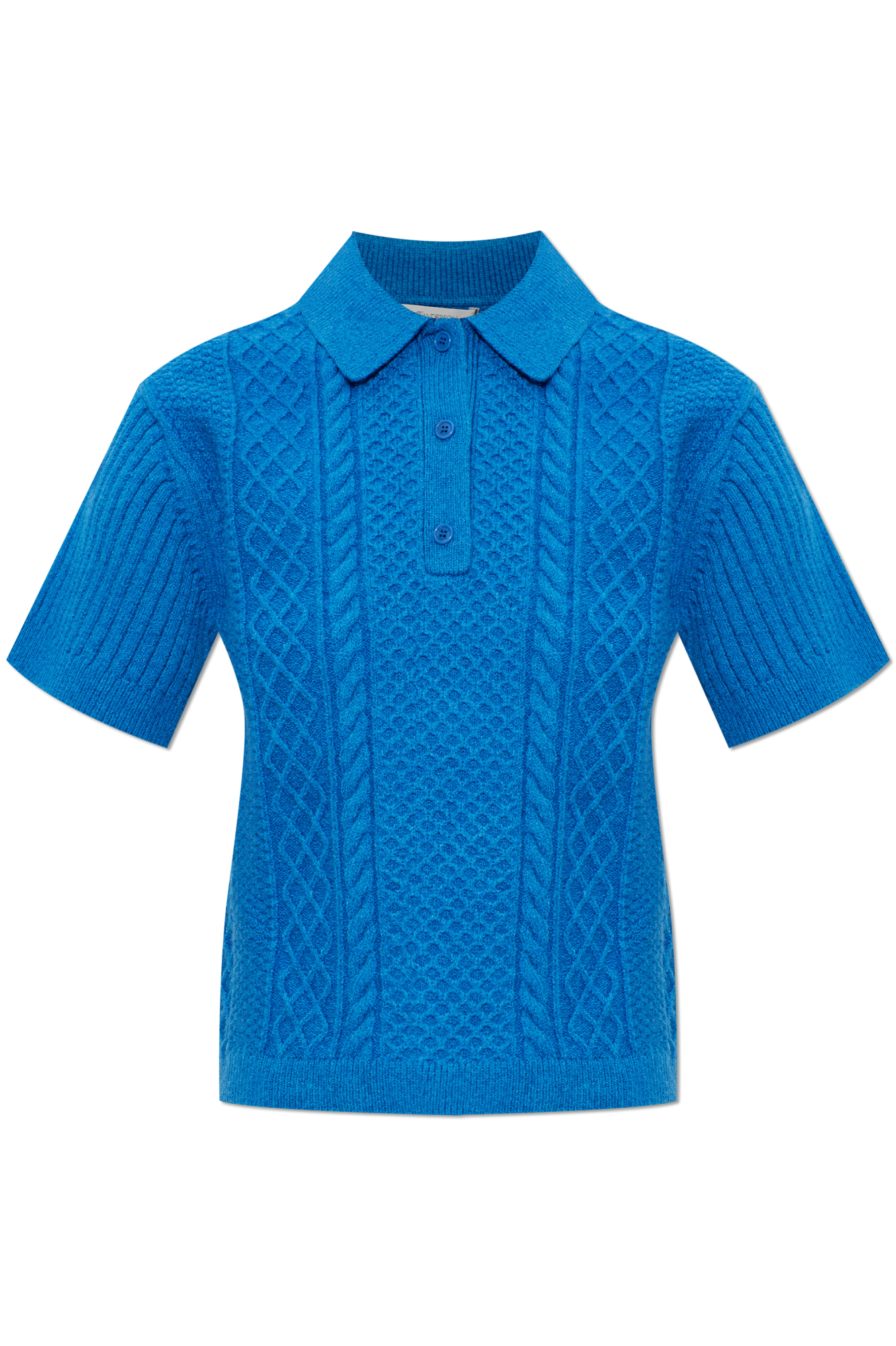 【関税&送料込】JW ANDERSON T-shirts and Polos Blue JW Anderson: Men's Contrast Embroidery T-Shirt (Pale Blue